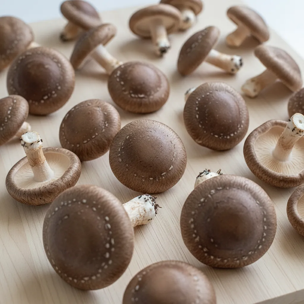 Warm-weather shiitake strain 3790 producing thin-capped mushrooms with smooth surfaces