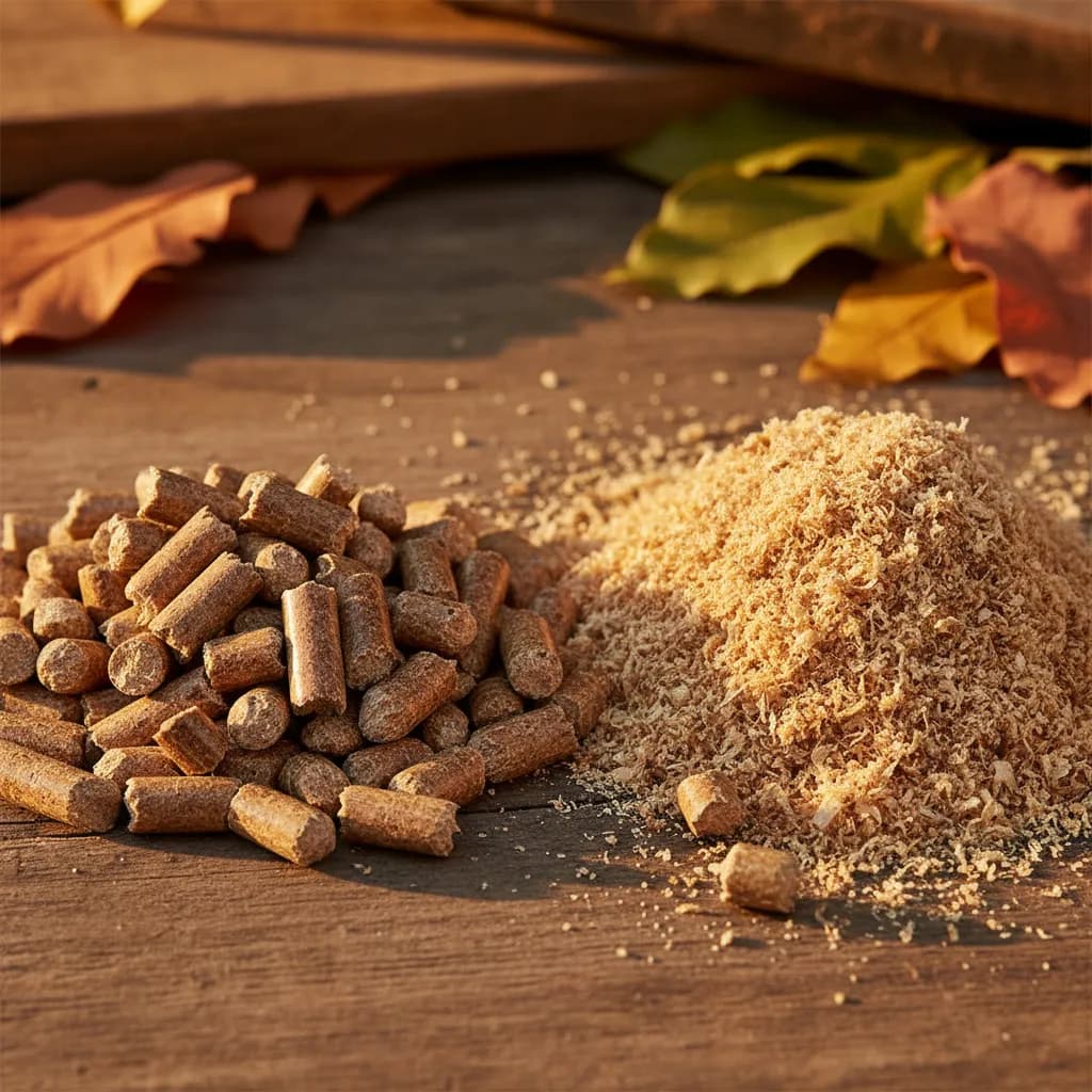 Hardwood fuel pellets breaking down into sawdust after adding water